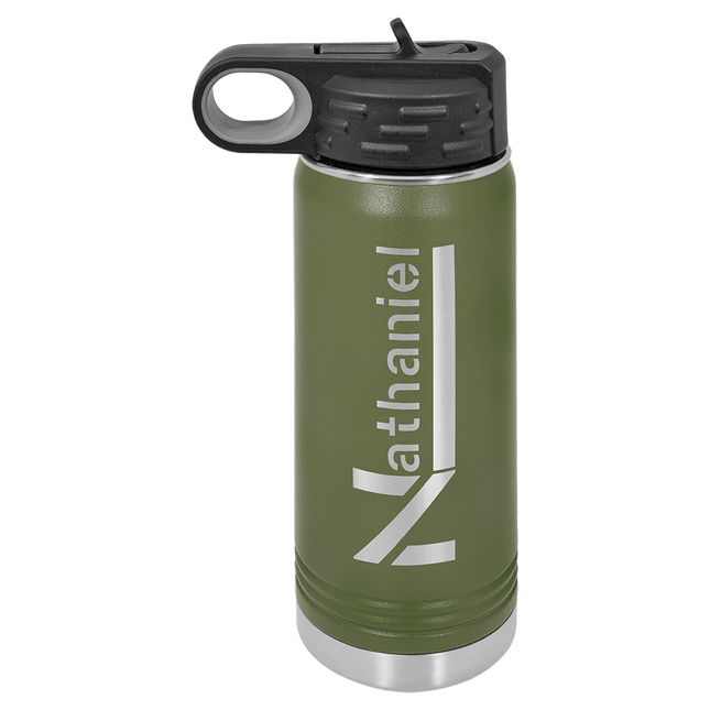 Custom 20oz Polar Camel Water Bottle – Personalized Insulated Stainless Steel Bottle with Flip Straw Lid