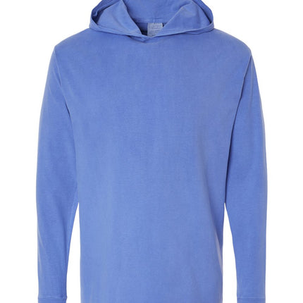 Unisex Garment-Dyed Jersey Hooded Long Sleeve T-Shirt