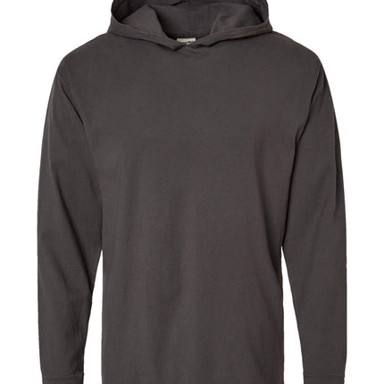 Unisex Garment-Dyed Jersey Hooded Long Sleeve T-Shirt