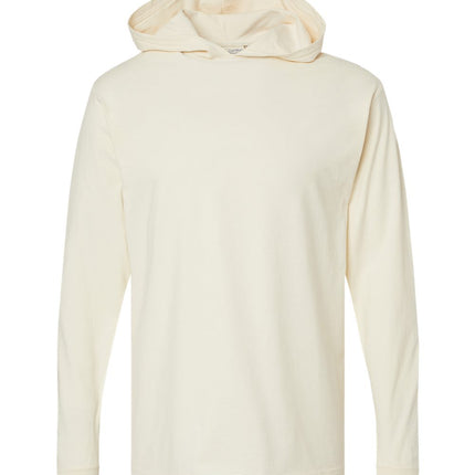 Unisex Garment-Dyed Jersey Hooded Long Sleeve T-Shirt