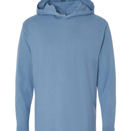 Unisex Garment-Dyed Jersey Hooded Long Sleeve T-Shirt