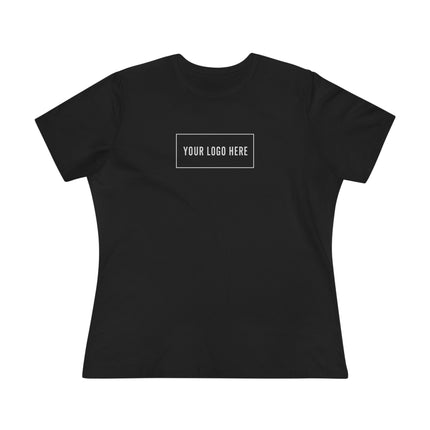 Women's Bella+Canvas 6400 custom logo tee, front view