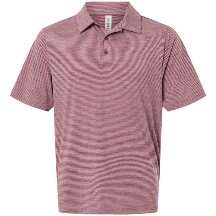 Men's Relay Heathered Stripe Polo