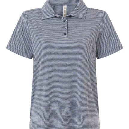 Women's Relay Heathered Stripe Polo