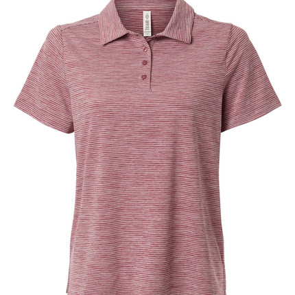 Women's Relay Heathered Stripe Polo