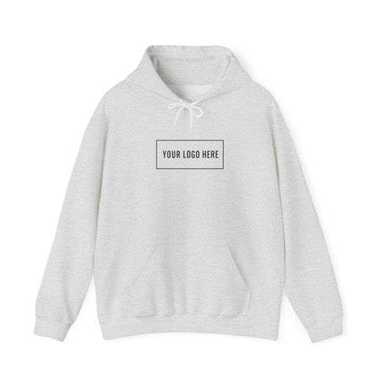 Gildan 18500 custom logo hoodie, front view