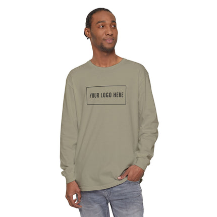 Custom Printed Garment-Dyed Heavyweight Long-Sleeve T-Shirt - Comfort Colors 6014