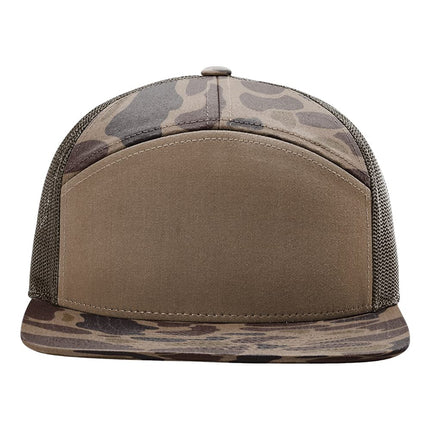 Printed Seven-Panel Trucker Cap