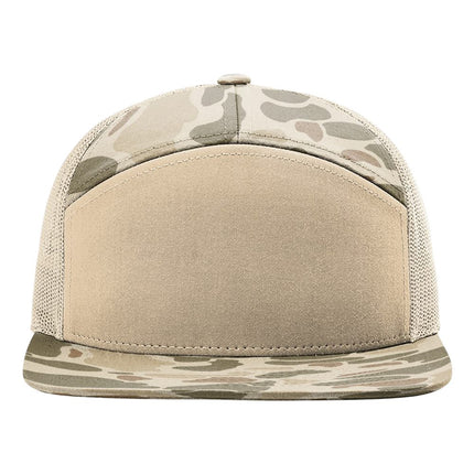 Printed Seven-Panel Trucker Cap