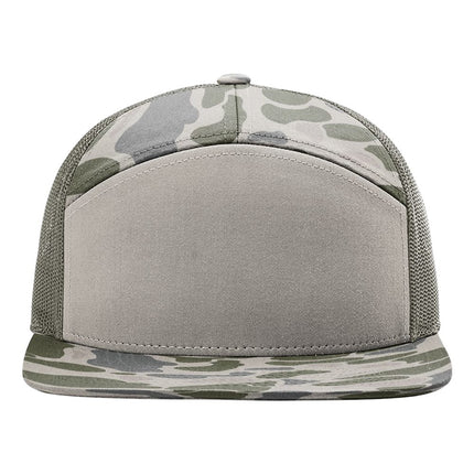 Printed Seven-Panel Trucker Cap
