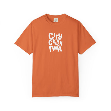 City Church NWA T-Shirt — White Retro Bold Logo Tee