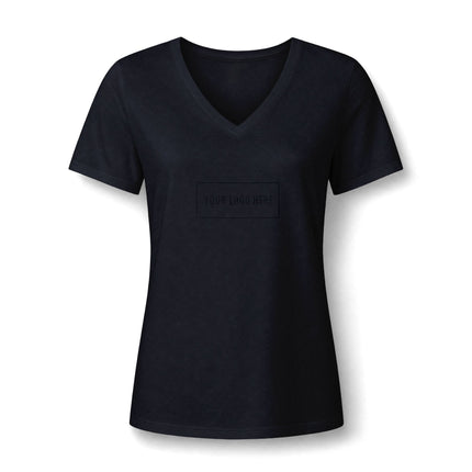 Personalized women's heather V-neck tee with your logo, Bella+Canvas 6405CVC