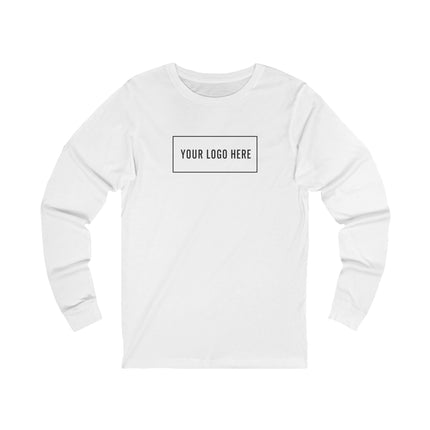 Custom Bella+Canvas 3501 unisex long sleeve t-shirt with your logo on the front