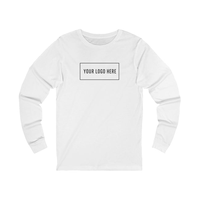 Custom Bella+Canvas 3501 unisex long sleeve t-shirt with your logo on the front