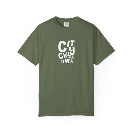 City Church NWA T-Shirt — White Retro Bold Logo Tee