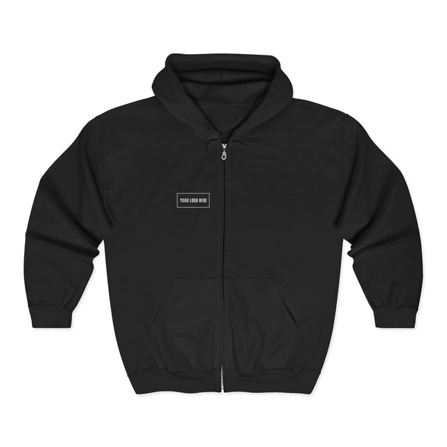 Custom Printed Unisex Full-Zip Hoodie - Gildan 18600