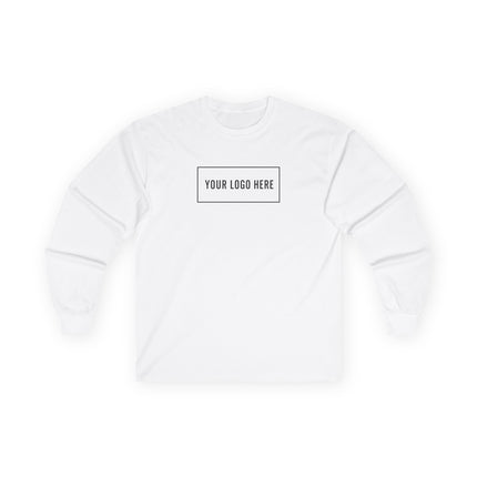 Custom Gildan 2400 long sleeve t-shirt with your logo on the front