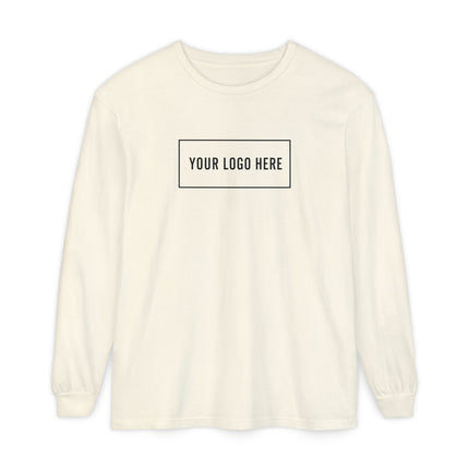 Personalized heavyweight garment-dyed long-sleeve tee with your logo, Comfort Colors 6014