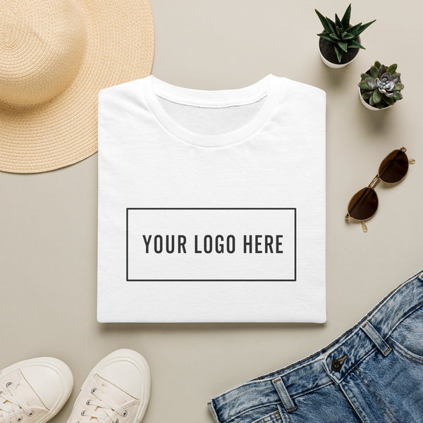 Custom Gildan 64000 Softstyle t-shirt with your logo printed on the front