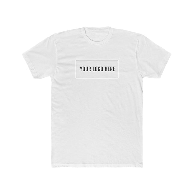 Custom Next Level 3600 fitted t-shirt with your logo printed on the front