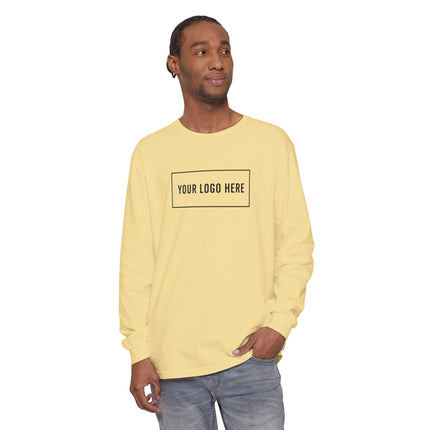 Custom Printed Garment-Dyed Heavyweight Long-Sleeve T-Shirt - Comfort Colors 6014