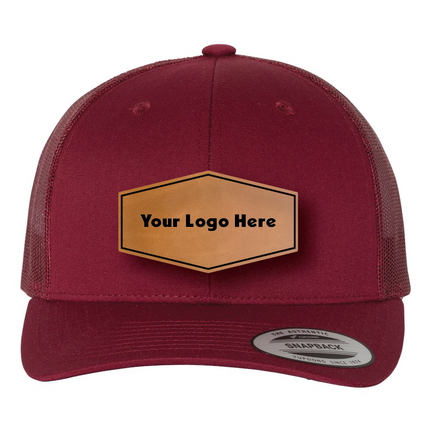 YP Classics 6606 Leather Patch Hat – Retro Trucker Cap