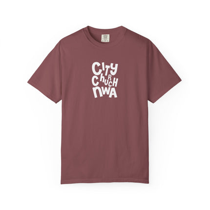 City Church NWA T-Shirt — White Retro Bold Logo Tee