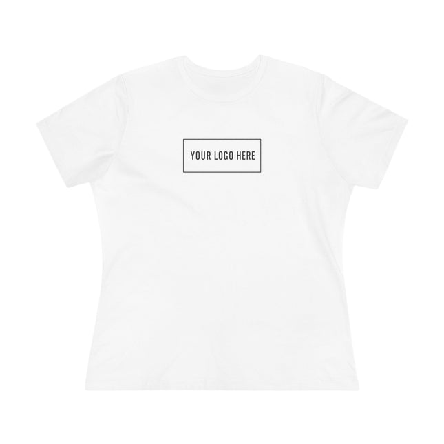 Custom Bella+Canvas 6400 women's relaxed t-shirt with your logo on the front