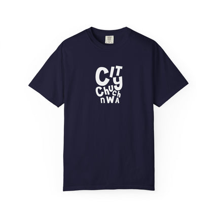 City Church NWA T-Shirt — White Retro Bold Logo Tee