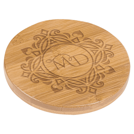 3 1/2" Round Bamboo Coaster