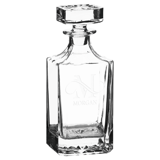 Personalized Polar Camel 750mL Square Glass Decanter