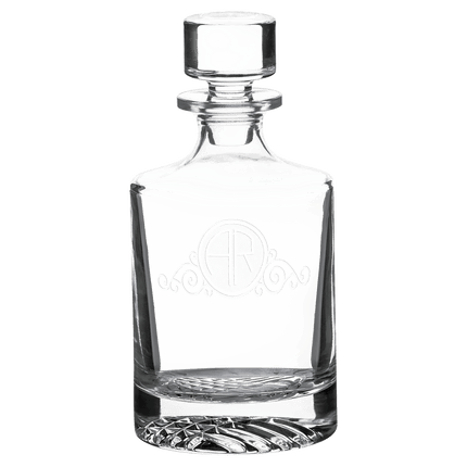 Polar Camel 850mL Round Glass Decanter in Black Gift Box with Printed Paper Sleeve