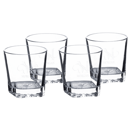 Personalized Polar Camel Square Rocks Glasses – Set of 4