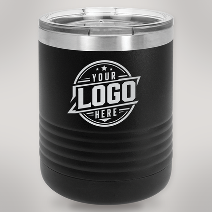 Black 10 oz Ringneck Tumbler engraved with your logo