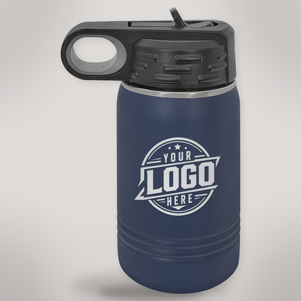 FirstMark 12 oz Water Bottle engraved - Navy Blue (LWB061)