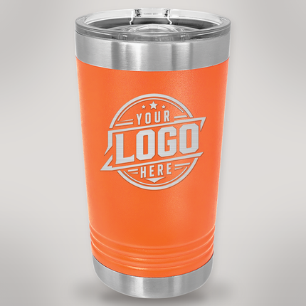 Personalized Polar Camel 16 oz. Stainless Steel Pint - Orange
