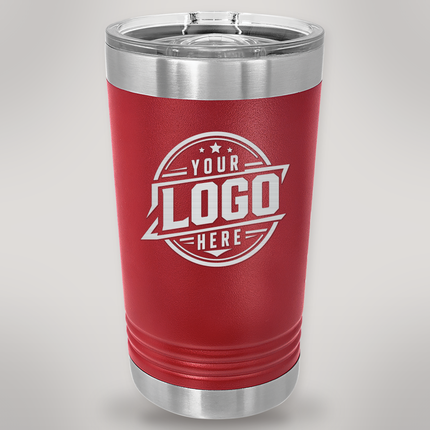 Personalized Polar Camel 16 oz. Stainless Steel Pint - Maroon