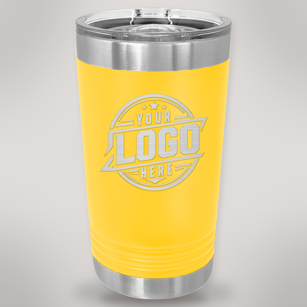 Personalized Polar Camel 16 oz. Stainless Steel Pint - Yellow