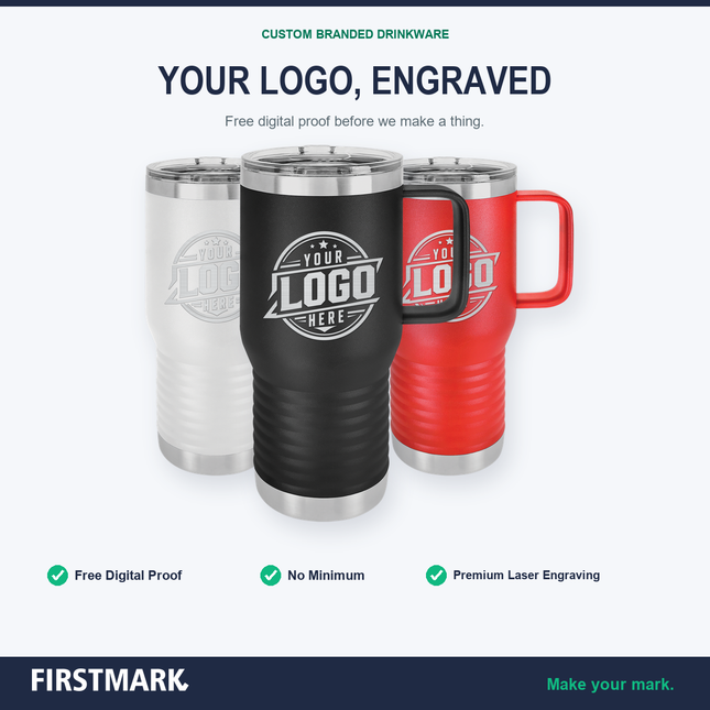 Your logo, laser engraved
