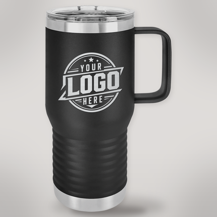 Personalized engraved Polar Camel 20 oz travel mug - Black