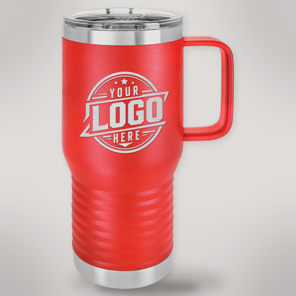Personalized engraved Polar Camel 20 oz travel mug - Red