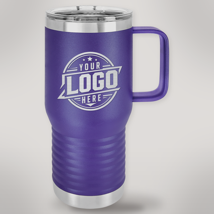 Personalized engraved Polar Camel 20 oz travel mug - Purple