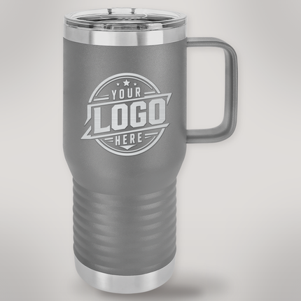 Personalized engraved Polar Camel 20 oz travel mug - Dark Gray