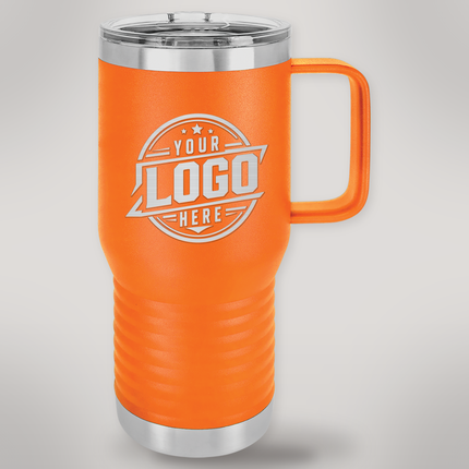 Personalized engraved Polar Camel 20 oz travel mug - Orange