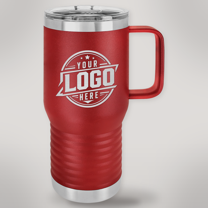 Personalized engraved Polar Camel 20 oz travel mug - Maroon