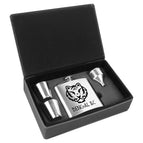 Stainless Steel Flask Set in Black/Silver
