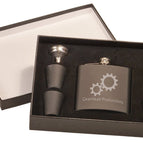 Matte Black Flask Set in Black