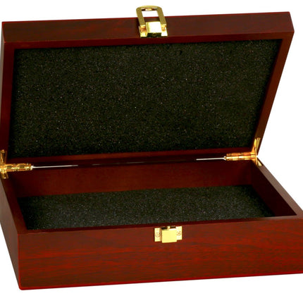7 3/4" x 6 1/4" x 2 3/8" Rosewood Finish Gift Box