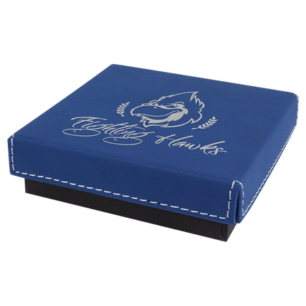 4" x 4" Medal Box with Laserable Leatherette Lid