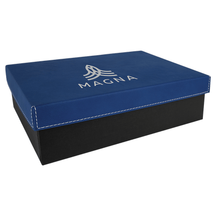 9 7/8" x 7 1/8" Gift Box with Laserable Leatherette Lid